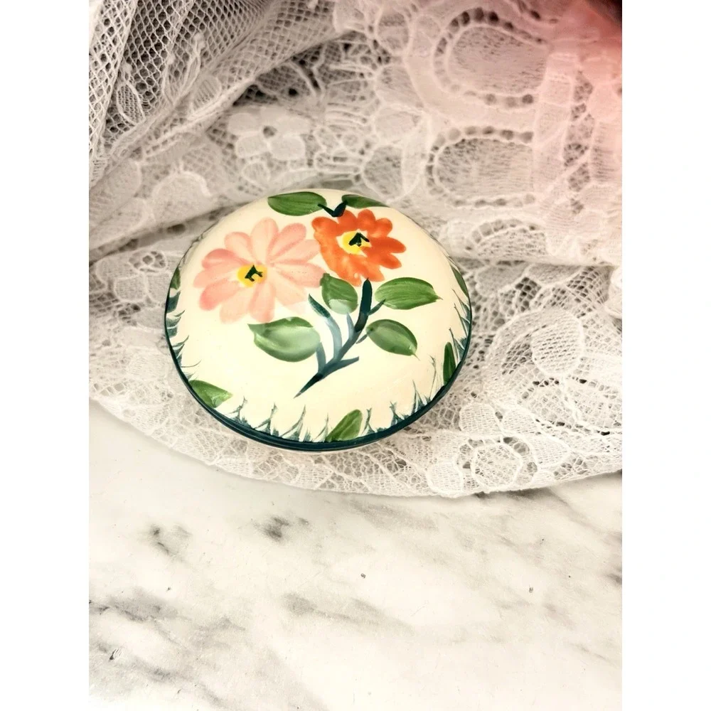 Trinket Box Hand Painted Franciscan Tulip Line England 2